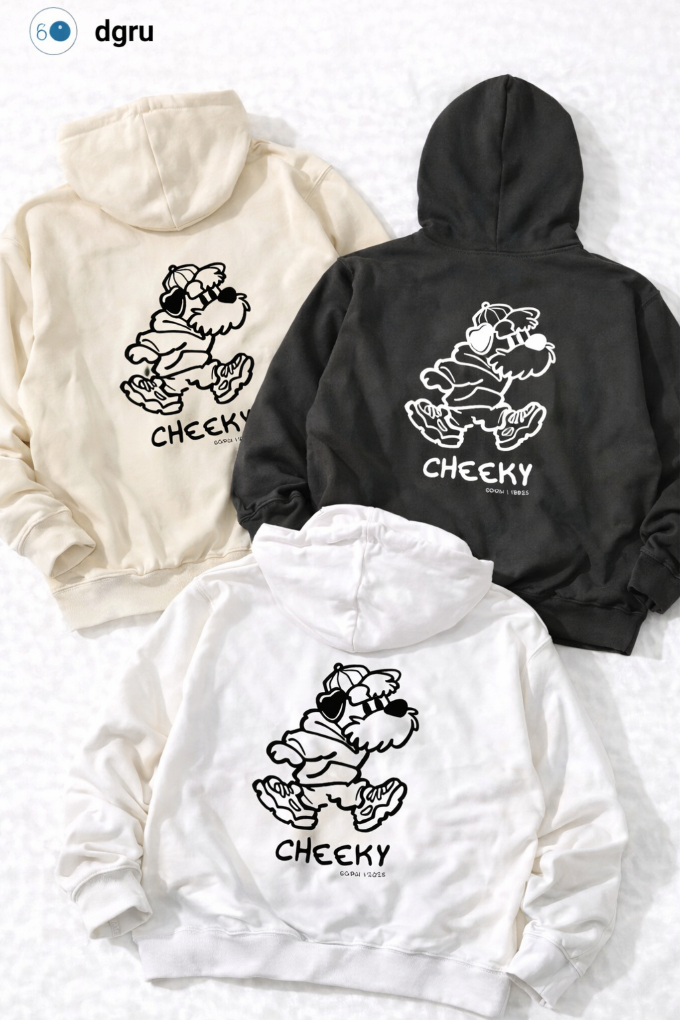 シュナウザーのデザインが入ったフーディー
