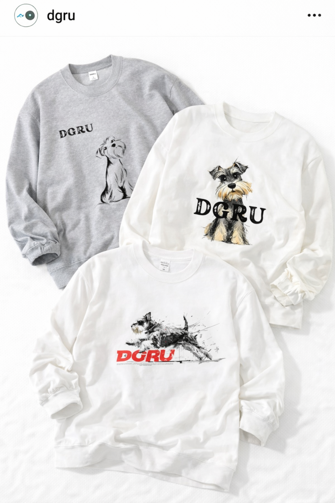 シュナウザーのデザインが入ったスウェット